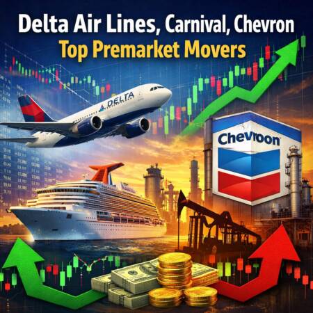 Delta Air Lines, Carnival, Chevron Top Premarket Movers Delta Air Lines, Carnival, Chevron Top Premarket Movers