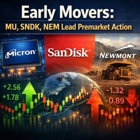Early movers: MU, SNDK, NEM lead premarket action Early Movers: Mu, Sndk, Nem Lead Premarket Action