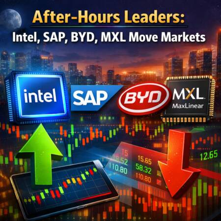 After-Hours Leaders: Intel, Sap, Byd, Mxl Move Markets