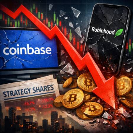 Crypto pullback dents Coinbase, Robinhood, Strategy shares Crypto Pullback Dents Coinbase, Robinhood, Strategy Shares
