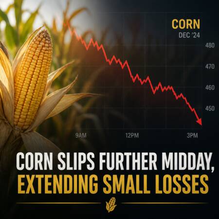 Corn Slips Further Midday, Extending Small Losses