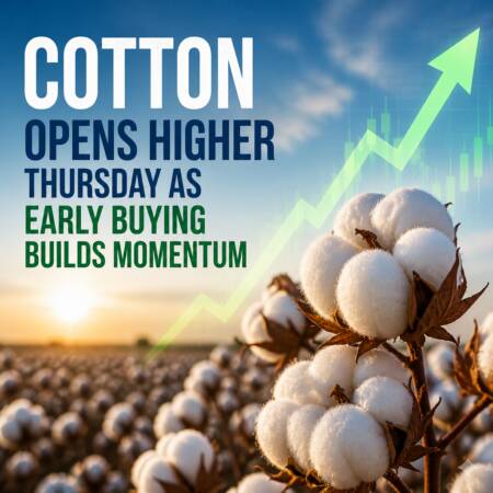Cotton Opens Higher Thursday as Early Buying Builds Momentum Cotton Opens Higher Thursday As Early Buying Builds Momentum
