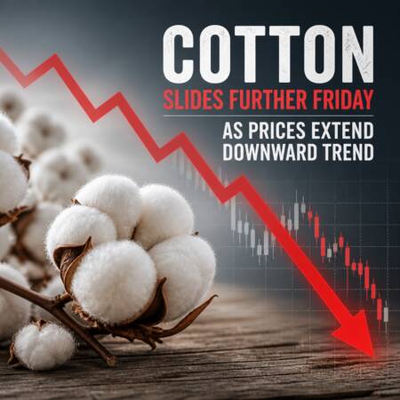 Cotton Slides Further Friday As Prices Extend Downward Trend