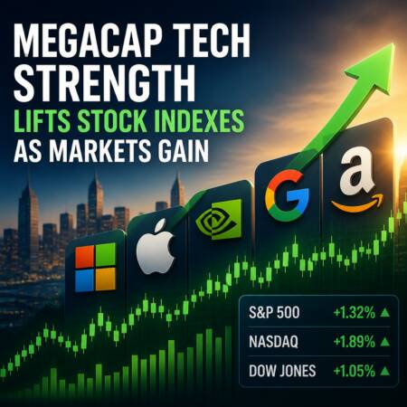 Megacap Tech Strength Lifts Stock Indexes as Markets Gain Megacap Tech Strength Lifts Stock Indexes As Markets Gain
