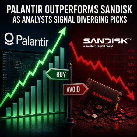 Palantir Outperforms Sandisk As Analysts Signal Diverging Picks