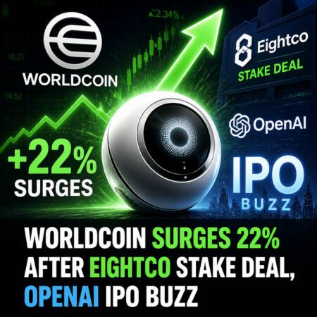 Worldcoin Surges 22% After Eightco Stake Deal, OpenAI IPO Buzz Worldcoin Surges 22% After Eightco Stake Deal, Openai Ipo Buzz