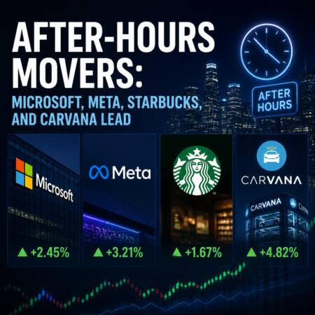 After-Hours Movers: Microsoft, Meta, Starbucks, and Carvana Lead After-Hours Movers: Microsoft, Meta, Starbucks, And Carvana Lead