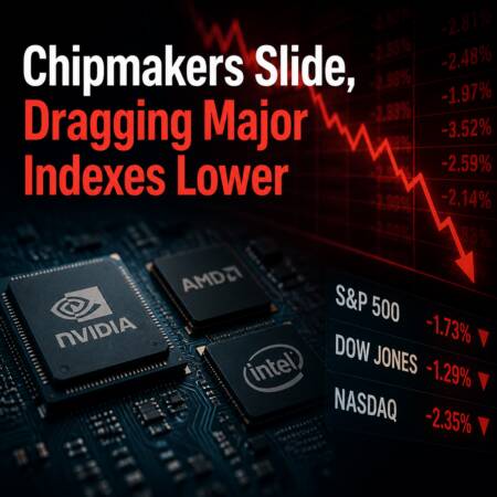 Chipmakers Slide, Dragging Major Indexes Lower