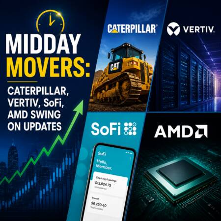 Midday Movers: Caterpillar, Vertiv, SoFi, AMD Swing on Updates Midday Movers: Caterpillar, Vertiv, Sofi, Amd Swing On Updates