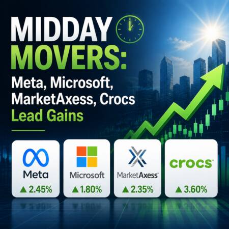 Midday Movers: Meta, Microsoft, MarketAxess, Crocs Lead Gains Midday Movers: Meta, Microsoft, Marketaxess, Crocs Lead Gains