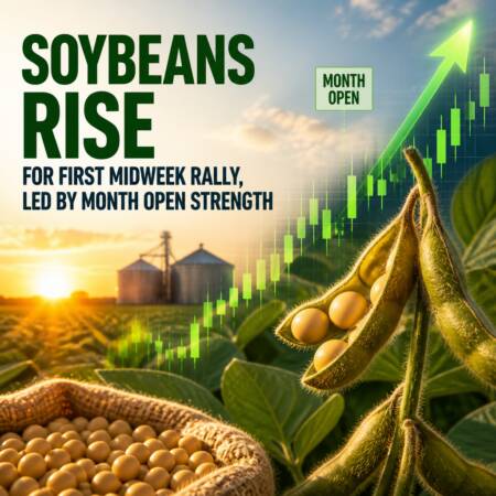 Soybeans Rise For First Midweek Rally, Led By Month Open Strength