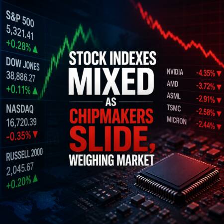 Stock Indexes Mixed as Chipmakers Slide, Weighing Market Stock Indexes Mixed As Chipmakers Slide, Weighing Market