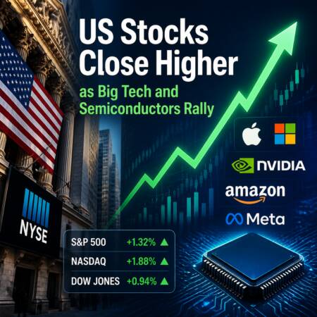US Stocks Close Higher as Big Tech and Semiconductors Rally Us Stocks Close Higher As Big Tech And Semiconductors Rally
