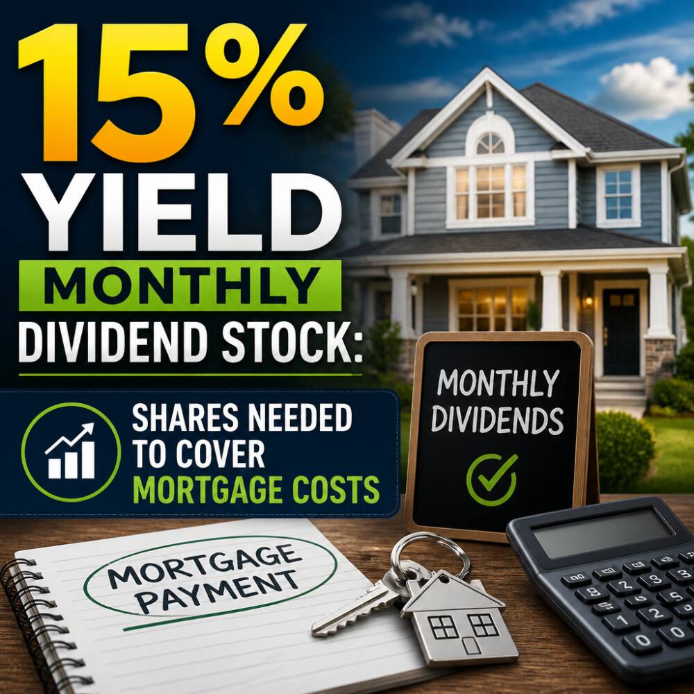 15% Yield Monthly Dividend Stock: Shares Needed to Cover Mortgage Costs 15% Yield Monthly Dividend Stock: Shares Needed To Cover Mortgage Costs