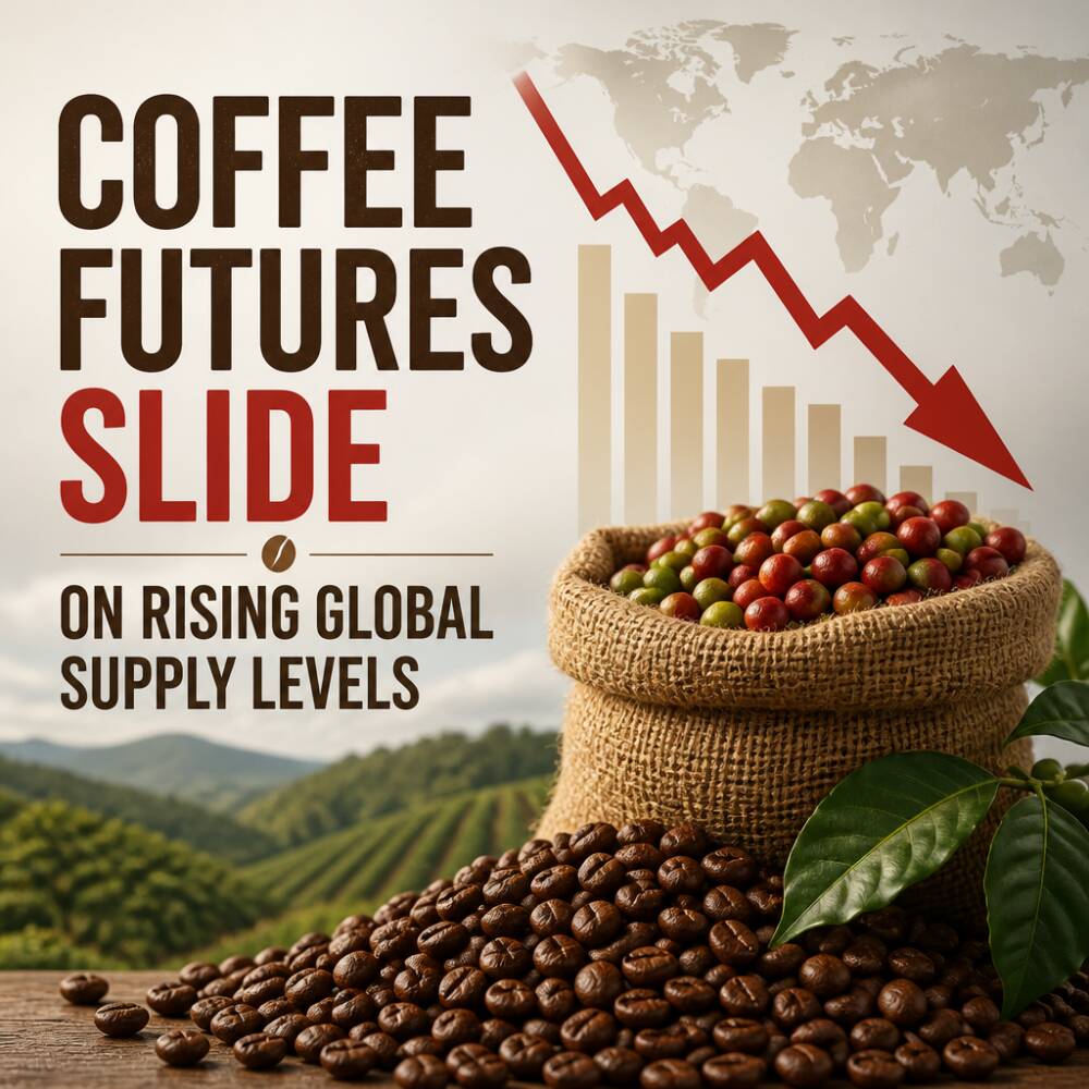 Coffee Futures Slide on Rising Global Supply Levels Coffee Futures Slide On Rising Global Supply Levels