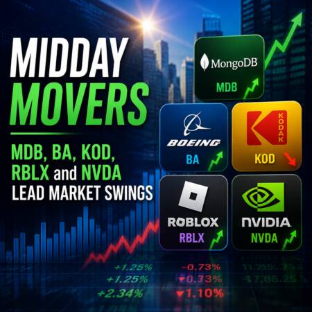 Midday movers: MDB, BA, KOD, RBLX and NVDA lead market swings Midday Movers: Mdb, Ba, Kod, Rblx And Nvda Lead Market Swings