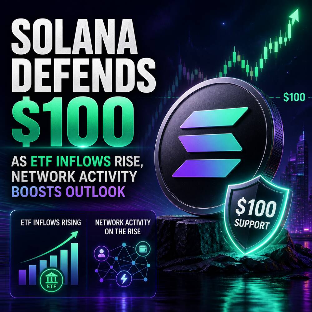 Solana Defends $100 as ETF Inflows Rise, Network Activity Boosts Outlook Solana Defends $100 As Etf Inflows Rise, Network Activity Boosts Outlook