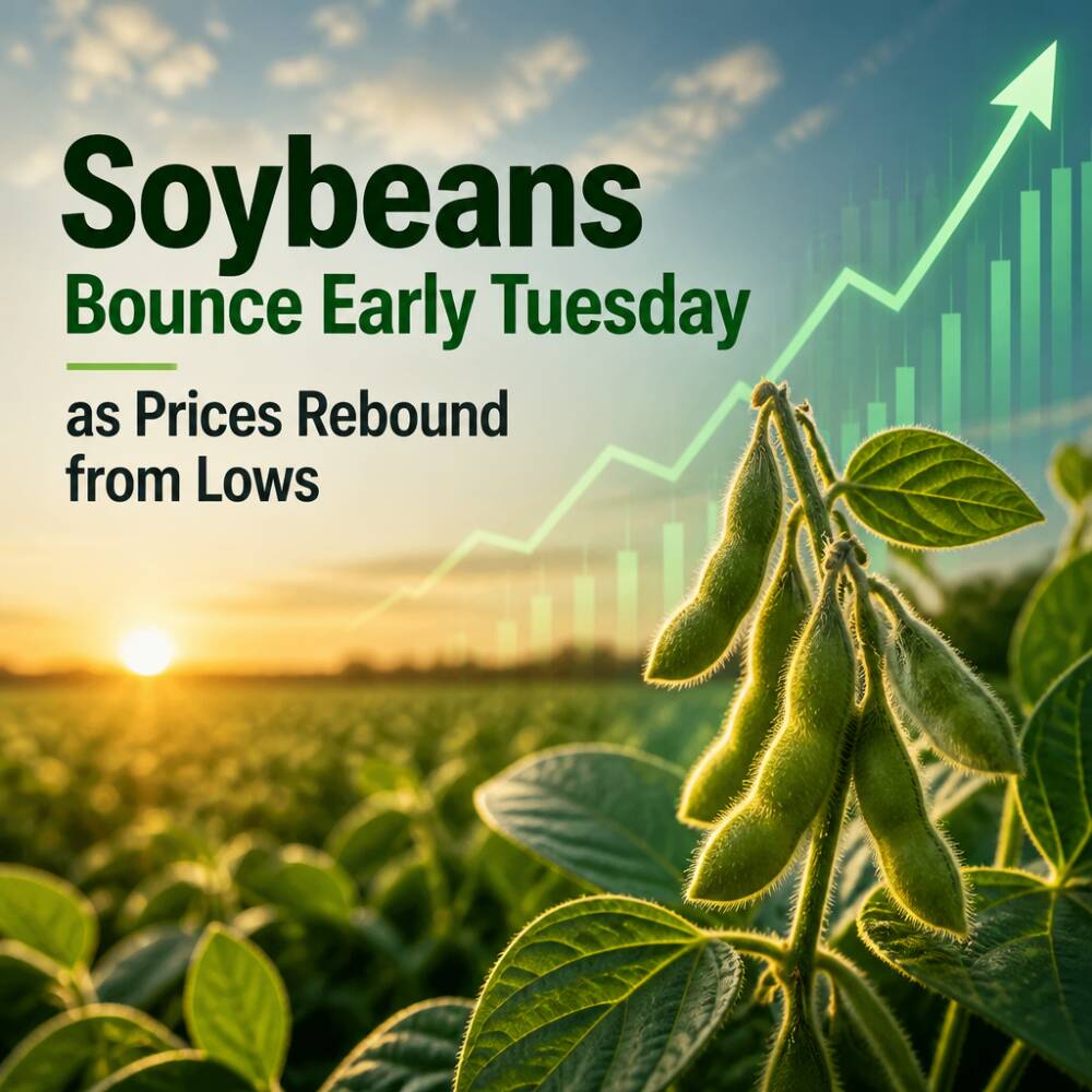 Soybeans Bounce Early Tuesday as Prices Rebound from Lows Soybeans Bounce Early Tuesday As Prices Rebound From Lows