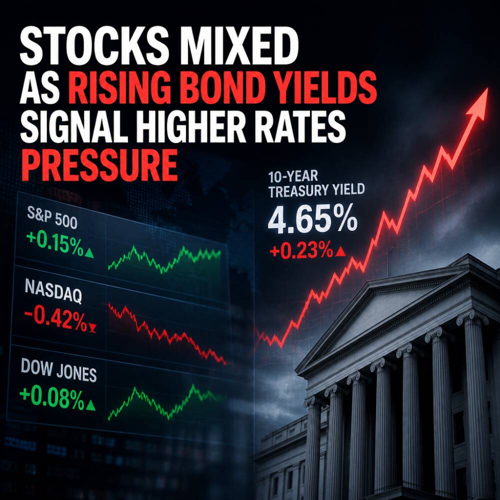 Stocks Mixed as Rising Bond Yields Signal Higher Rates Pressure Stocks Mixed As Rising Bond Yields Signal Higher Rates Pressure