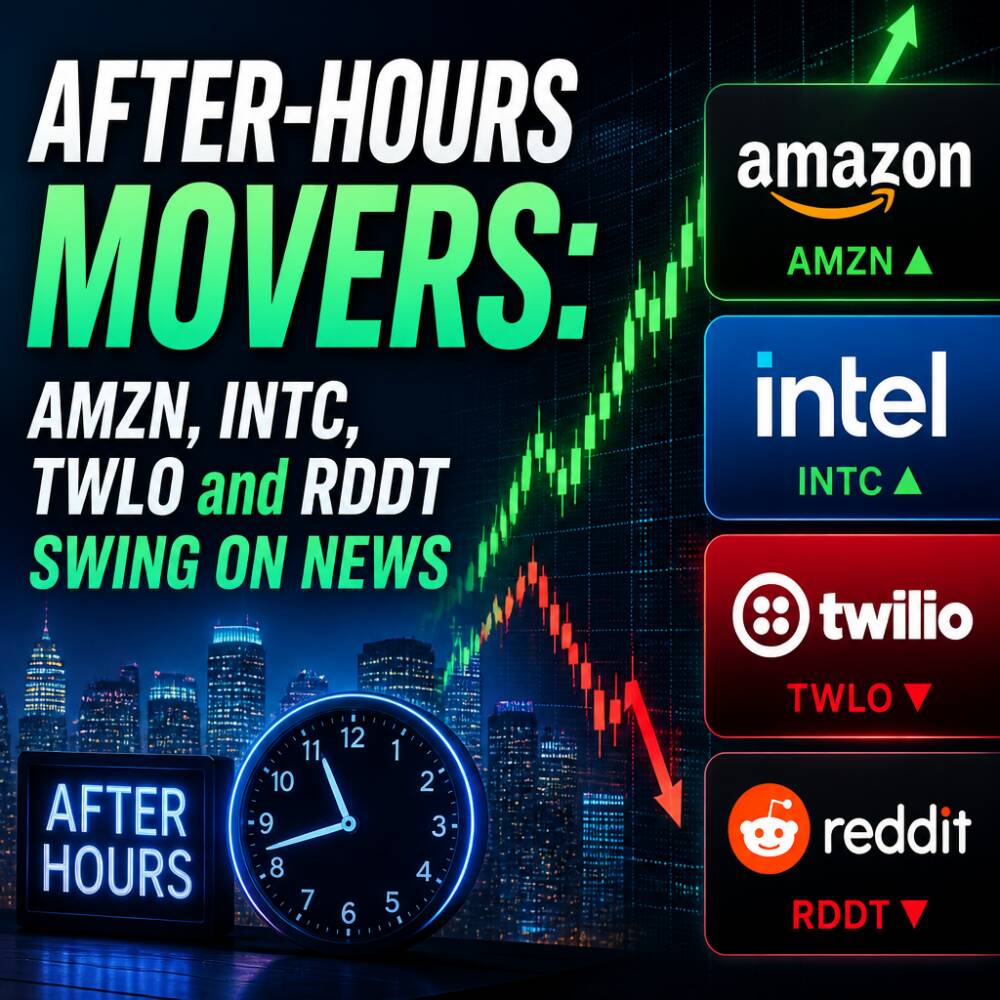 After-Hours Movers: AMZN, INTC, TWLO and RDDT Swing on News After-Hours Movers: Amzn, Intc, Twlo And Rddt Swing On News