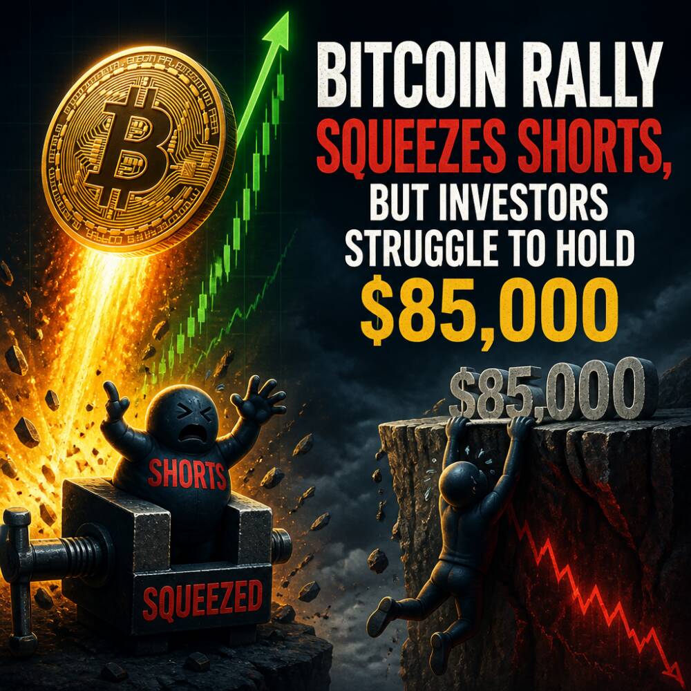 Bitcoin Rally Squeezes Shorts, But Investors Struggle to Hold $85,000 Bitcoin Rally Squeezes Shorts, But Investors Struggle To Hold $85,000