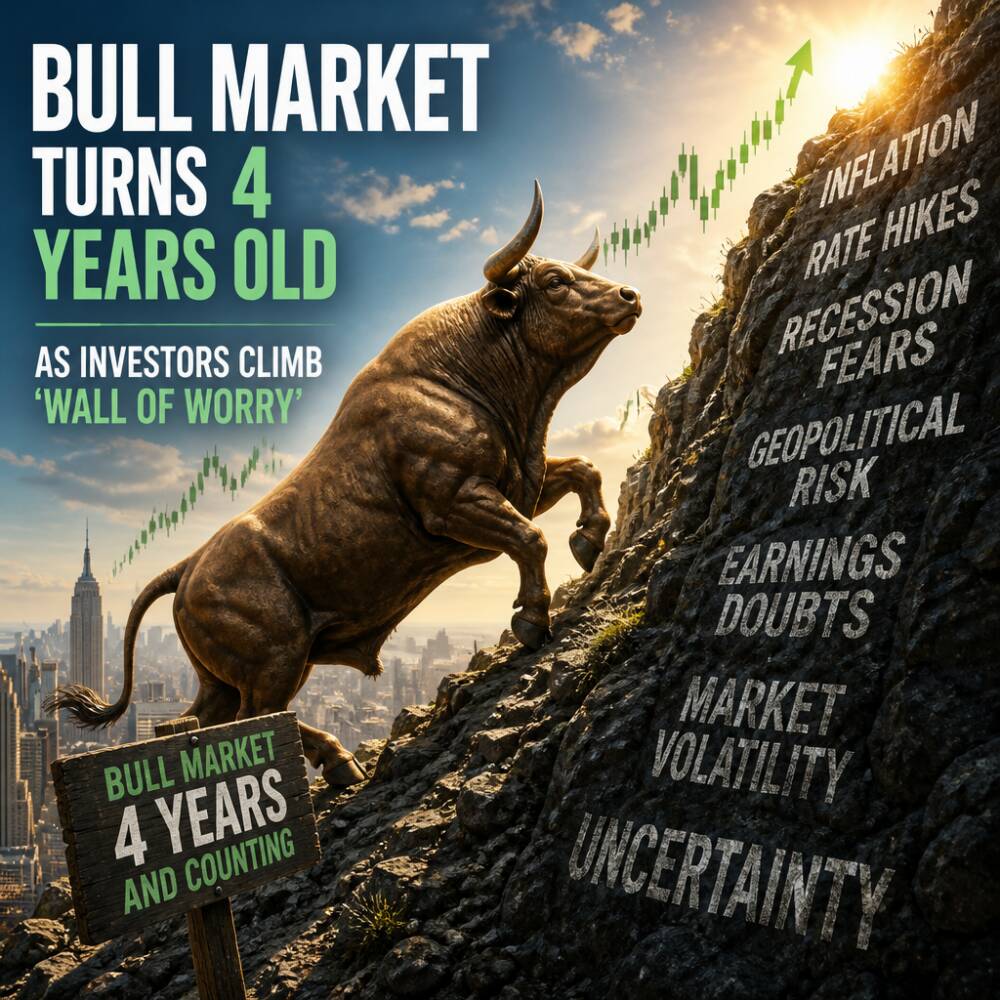 Bull Market Turns 4 Years Old as Investors Climb ‘Wall of Worry’ Bull Market Turns 4 Years Old As Investors Climb ‘wall Of Worry’