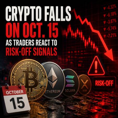 Crypto Falls on Oct. 15 as Traders React to Risk-Off Signals Crypto Falls On Oct. 15 As Traders React To Risk-Off Signals
