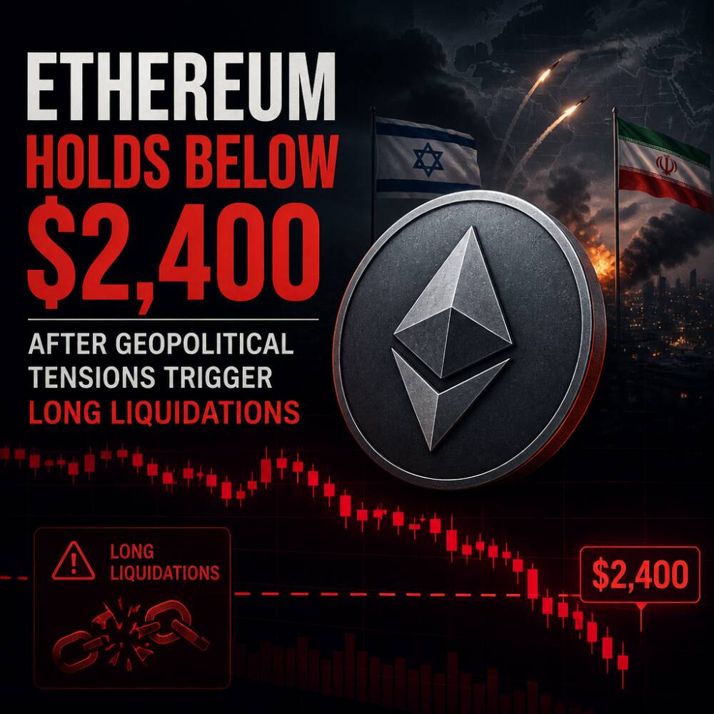 Ethereum Holds Below $2,400 After Geopolitical Tensions Trigger Long Liquidations Ethereum Holds Below $2,400 After Geopolitical Tensions Trigger Long Liquidations