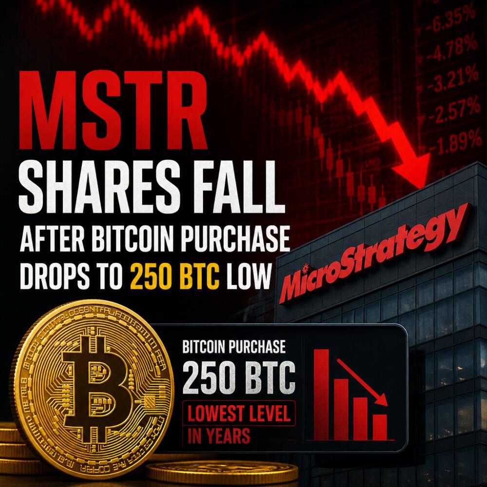 Mstr Shares Fall After Bitcoin Purchase Drops To 250 Btc Low