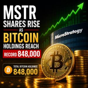 Mstr Shares Rise As Bitcoin Holdings Reach Record 848,000