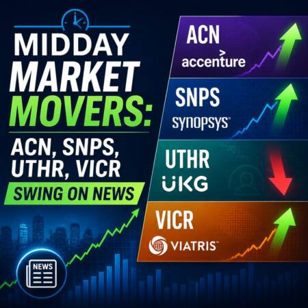 Midday Market Movers: ACN, SNPS, UTHR, VICR Swing on News Midday Market Movers: Acn, Snps, Uthr, Vicr Swing On News