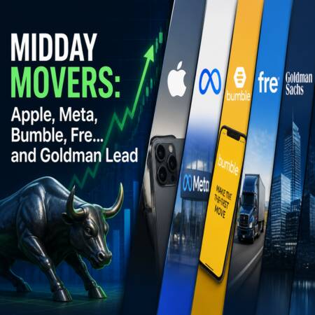 Midday Movers: Apple, Meta, Bumble, Fre… and Goldman Lead Midday Movers: Apple, Meta, Bumble, Fre... And Goldman Lead