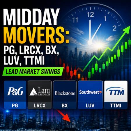 Midday Movers: PG, LRCX, BX, LUV, TTMI Lead Market Swings Midday Movers: Pg, Lrcx, Bx, Luv, Ttmi Lead Market Swings