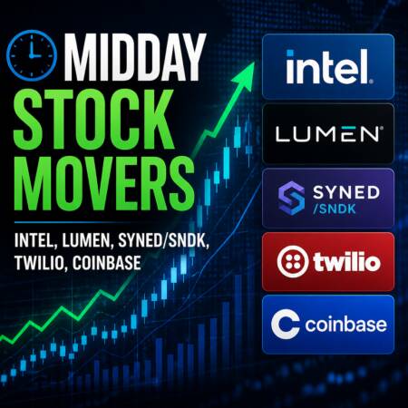 Midday Stock Movers: Intel, Lumen, Syned/sndk, Twilio, Coinbase