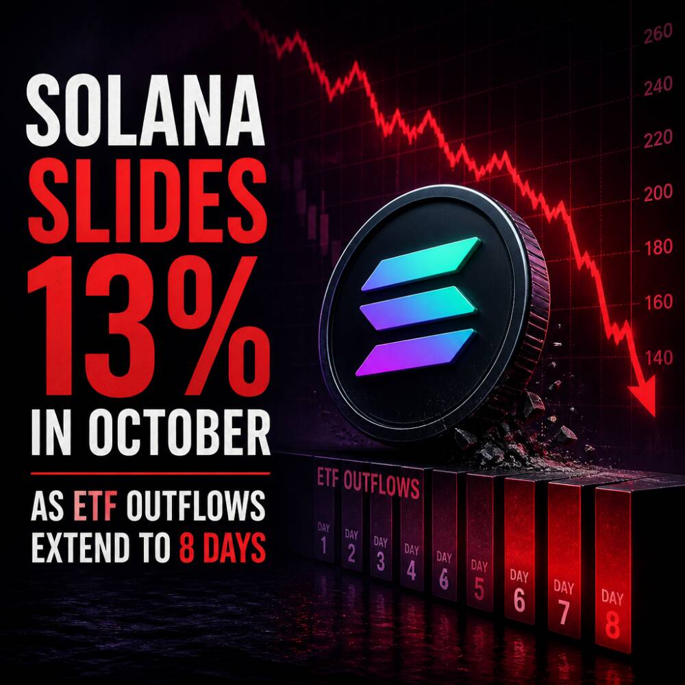 Solana Slides 13% In October As Etf Outflows Extend To 8 Days