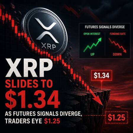 XRP Slides to $1.34 as Futures Signals Diverge, Traders Eye $1.25 Xrp Slides To $1.34 As Futures Signals Diverge, Traders Eye $1.25