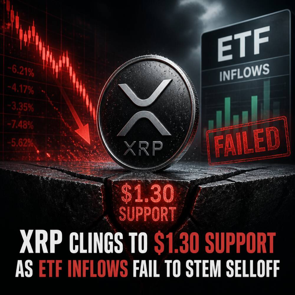 XRP clings to $1.30 support as ETF inflows fail to stem selloff Xrp Clings To $1.30 Support As Etf Inflows Fail To Stem Selloff