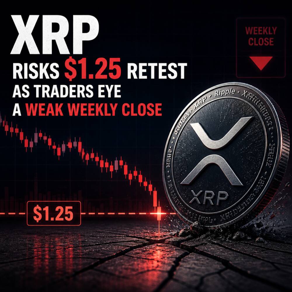 XRP risks $1.25 retest as traders eye a weak weekly close Xrp Risks $1.25 Retest As Traders Eye A Weak Weekly Close