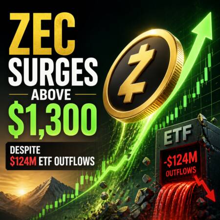 ZEC Surges Above $1,300 Despite $124M ETF Outflows Zec Surges Above $1,300 Despite $124m Etf Outflows