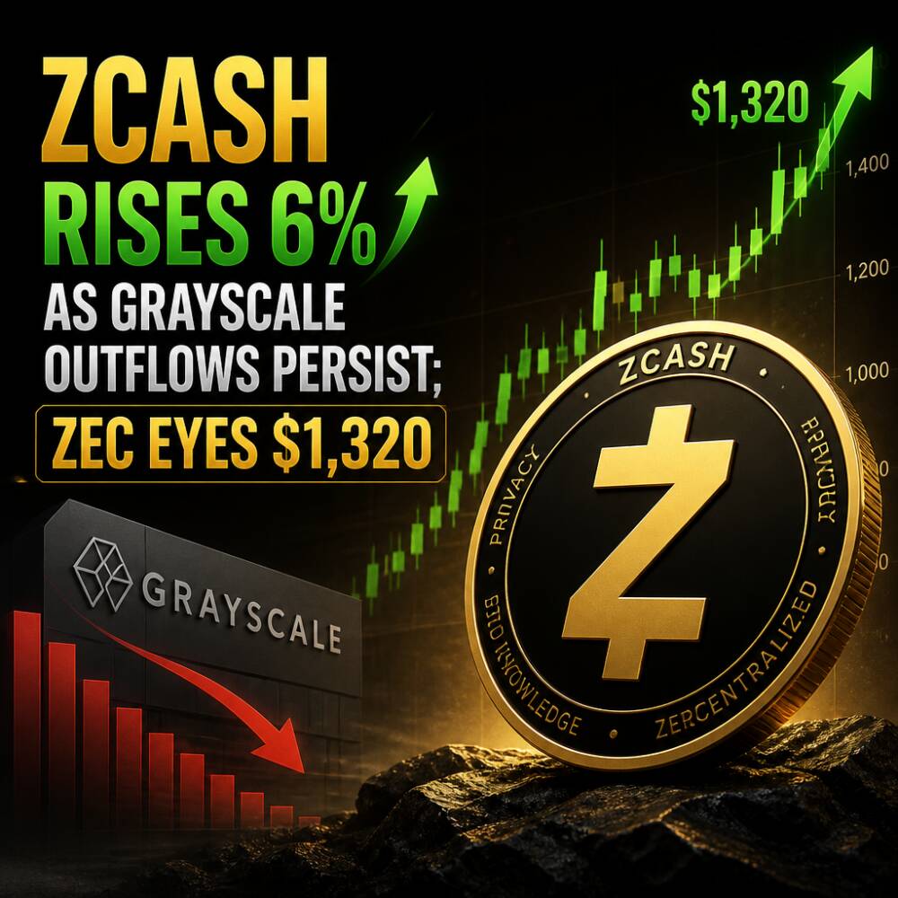 Zcash rises 6% as Grayscale outflows persist; ZEC eyes $1,320 Zcash Rises 6% As Grayscale Outflows Persist; Zec Eyes $1,320